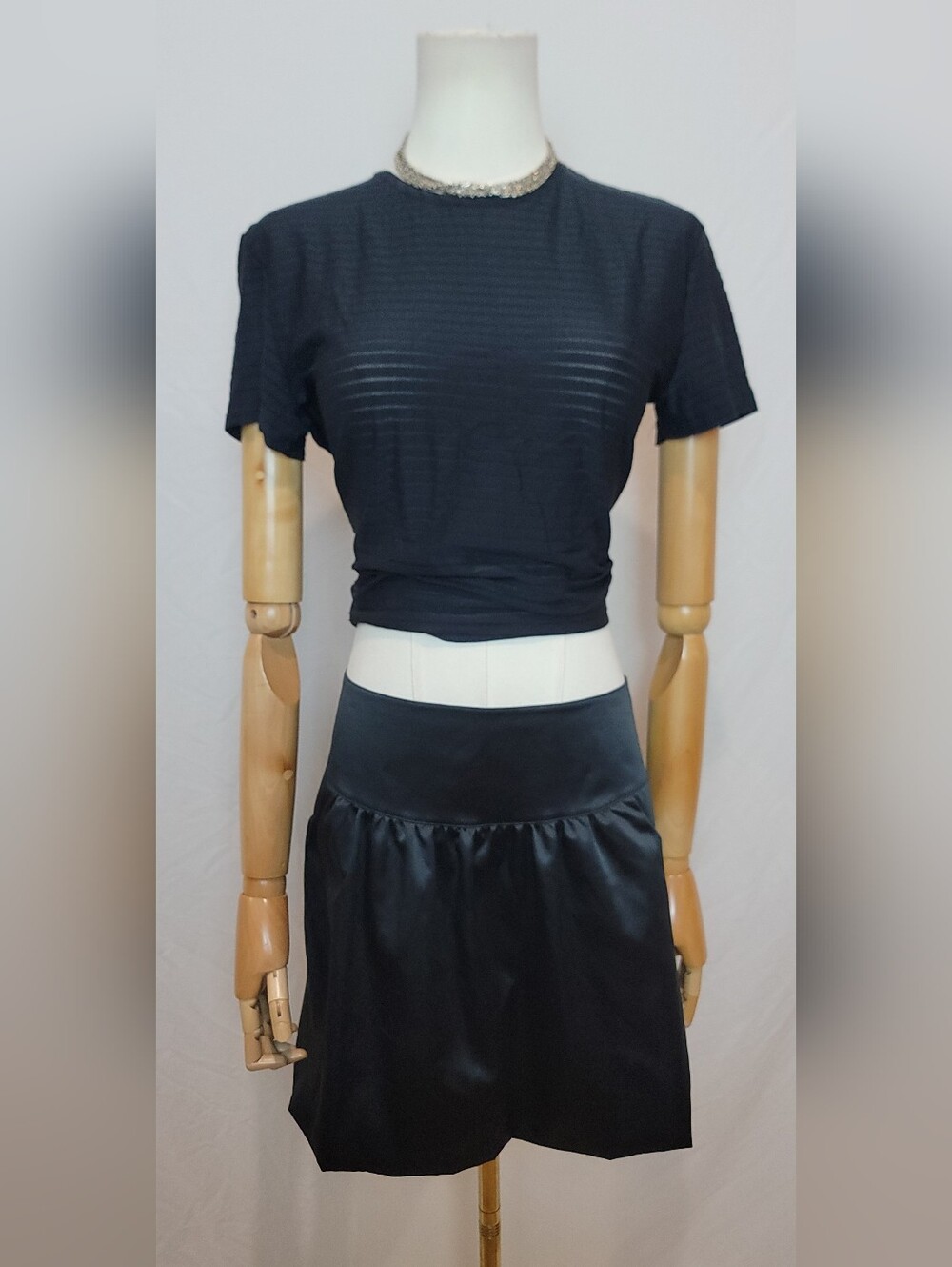 Rebecca Taylor Black Bubble Hem Skirt, Size 2